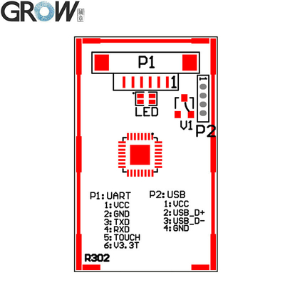 Grow R302 120 Capacity USB Uart Interface Capacitive Fingerprint Module