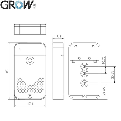 Grow K236-A+R502-F DC6V 4*AAA Fingerprint Control Board with Battery Case