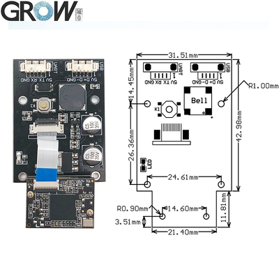Grow GM69 1280*800CMOS 1d 2D USB Uart Barcode Scanner
