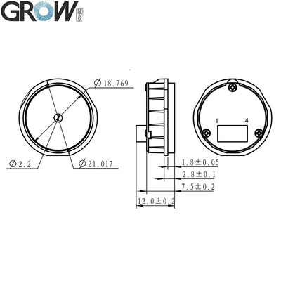 Grow GM60-S Small Round Uart 1d/2D Barcode Reader Module