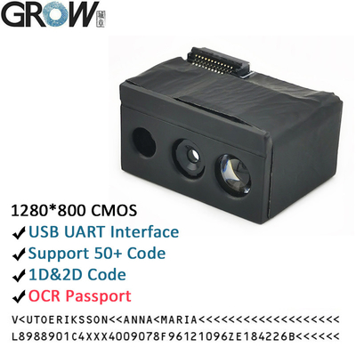 GROW GM69Pro-S 1280*800CMOS OCR/1D/2D Barcode Scanner Module USB UART Interfaccia QR Code Barcode Reader Supporto OCR Passport