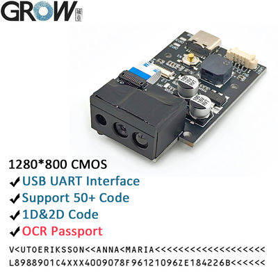 GROW GM69Pro 1280*800CMOS OCR/1D/2D Barcode Scanner Module USB UART Interface QR Code Barcode Reader Supporto OCR Passport